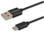 SAVIO USB-C apa - USB 2.0-A apa Adat- és töltőkábel 2m - Fekete (CL-129) (CL-129)
