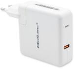 Qoltec GaN USB-A/USB-C Hálózati töltő - Fehér (108W) (51710) (51710)
