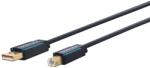 clicktronic USB-A apa - USB-B apa 2.0 Nyomtató kábel - Fekete (3m) (70097) (70097)