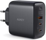AUKEY PA-B6T 2x USB Type-C / 1x USB Type-A Hálózati töltő - Fekete (65W) (PA-B6T) (PA-B6T)
