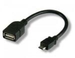 TECHLY 0.2m USB 2.0 Micro B - USB 2.0 A M/F USB kábel 0, 2 M Micro-USB B USB A Fekete (ICOC-UOTG-194) (ICOC-UOTG-194)