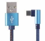 Gembird USB-A apa - USB-C Adat és töltő kábel - Kék (1m) (CC-USB2J-AMCML-1M-BL) (CC-USB2J-AMCML-1M-BL)