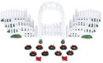 Lemax plastic arbor & picket fences w/decorations s/20 General 2010 - kvikki