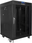 Lanberg 19" FF01-6615-12BL Álló rack szekrény 15U 600x600mm - Fekete (FF01-6615-12BL)