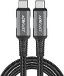 ACEFAST C1-09 USB Type-C apa - USB Type-C apa Adat és töltő kábel - Fekete (1m) (C1-09 BLACK) (C1-09 BLACK)