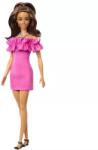 Mattel Barbie Fashionista 65. évfordulós baba metálfényű pink ruhában (HRH15) (HRH15)