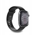 SBS Puro Apple Watch 42/44/45/49mm Szilikon szíj - Fekete (PUICNAW44BLK) (PUICNAW44BLK)