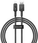 Baseus Aramid Fiber USB-A - Lightning kábel 1m fekete (P10355802111-00) (P10355802111-00) (P10355802111-00)