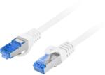 Lanberg S/FTP CAT6a Patch kábel 10m Fehér (PCF6A-10CC-1000-W) (PCF6A-10CC-1000-W)
