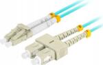 Lanberg Optikai patch MM LC/UPC-SC/UPC duplex 5m LSZH OM3 50/125 3.0mm aqua (FO-LUSU-MD31-0050-TQ) (FO-LUSU-MD31-0050-TQ)