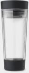 Brabantia Make & Take Travel Tea Cup duplafalú termoszbögre 360ml, szivárgásmentes, snap lid fedél, beépített teafilter tartó, sötétszürke - 228766 (228766) (228766)