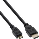 InLine 4043718097357 HDMI kábel 3 M HDMI Type C (Mini) HDMI A-típus (Standard) Fekete (17453P) (17453P)
