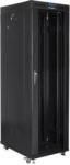 Lanberg FF01-8842-12BL 19" 42U SZÉL: 800mm MÉLY: 800mm MAG: 2097mm LCD lapraszerelt üvegajtós fekete rack szekrény (FF01-8842-12BL) (FF01-8842-12BL)