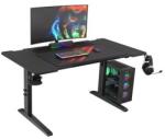 NATEC Genesis Holm Modular 140 RGB Gamer asztal 140 x 75 x 70-90 cm - Fekete (NDS-2249) (NDS-2249)