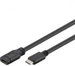 PremiumCord KU31MF2 USB-C apa - USB-C anya 3.2 Gen 1 Hosszabbító kábel - Fekete (2m) (KU31MF2) (KU31MF2)