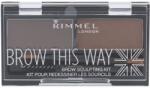 Rimmel LONDON Eyebrow Palette Brow this way 002 Medium Brown, 1, 1g (3607344535037) (3607344535037)