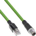 InLine 40615 kábel érzékelőhöz és működtető szervhez 15 M M12 RJ-45 Zöld (40615) (40615)
