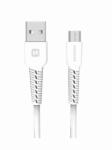 SWISSTEN 71505521 Basic USB Type-A apa - Micro USB Type-B apa Adat és töltő kábel - Fehér (1m) (71505521) (71505521)
