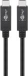 Goobay 38873 USB-C apa - USB-C apa 3.2 Adat és töltőkábel - Fekete (1m) (38873) (38873)