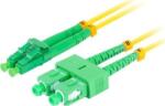 Lanberg FO-SALA-SD11-0020-YE duplex optikai patch kábel 2xSC/APC + 2LC/APC csatlakozóval, duplex 9/125 LSZH, 2m (FO-SALA-SD11-0020-YE) (FO-SALA-SD11-0020-YE)