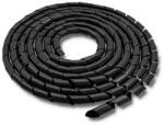 Qoltec 52251 8mm x 10m Spirálos kábelszervező - Fekete (52251) (52251)