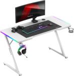 Huzaro Hero 2.5 RGB Gamer asztal 120 x 60 x 75 cm - Fehér (HZ-HERO 2.5 WHITE RGB) (HZ-HERO 2.5 WHITE RGB)