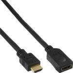 InLine HDMI-HDMI M-F 7.5m HDMI kábel 7, 5 M HDMI A-típus (Standard) Fekete (17637G) (17637G)