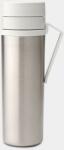 Brabantia Make&Take Insulated Flask duplafalú termosz 500 ml, hideg és meleg italok számára, szivárgásmentes, fogantyúval, r. m. acél, világosszürke - 228667 (228667) (228667)