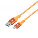 TB AKTBXKU3CPREM2O USB-A apa - USB-C apa 3.0 Adat és töltőkábel - Narancssárga (2m) (AKTBXKU3CPREM2O) (AKTBXKU3CPREM2O)