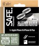 Panzer SAFE Camera Apple iPhone 16/16 Plus ezüst csillámos HoOps (SAFE95892) (SAFE95892)