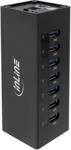 InLine 4043718214402 hálózati csatlakozó USB 3.2 Gen 1 (3.1 Gen 1) Type-A 5000 Mbit/s Fekete (35395B) (35395B)