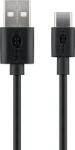 Goobay 59122 USB-A apa - USB-C apa 2.0 Adat és töltő kábel - Fekete (2m) (59122) (59122)