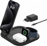 Belkin WIZ029VFBK 3in1 Magsafe Töltő 15W - Fekete (WIZ029VFBK) (WIZ029VFBK)