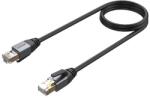 Unitek C18149AGY03 S/FTP Cat8 RJ45 Patch kábel 1m - Fekete (C18149AGY03-1M) (C18149AGY03-1M)
