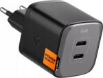 Spigen ARCSTATION PRO Hálózati Töltő 2 Type-C Aljzat 45 W, PD Gyorstöltő 3.0, Fekete (ACH05154) (ACH05154)