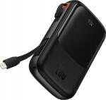 Baseus PPQD060001 Külső Akkumulátor - 10000 mAh, Vezetékes Töltés, Fekete (6932172620585) (6932172620585)