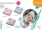 BabyOno bambusz, kapucnis 100 × 100 cm, kék (5901435416044) (5901435416044)