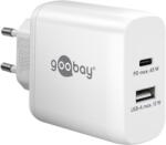 Goobay 65412 1x USB Type-C / 1x USB Type-A Hálózati töltő - Fehér (45W) (65412) (65412)