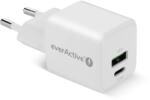 Akyga EverActive SC-330Q USB-A / USB-C Hálózati Töltő Adapter 20W - Fehér (SC-330Q) (SC-330Q)