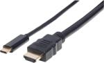 Manhattan 151764 video átalakító kábel 2 M USB C-típus HDMI A-típus (Standard) Fekete (151764) (151764)