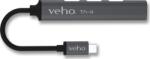 Veho VAA-650-TA4-USB-C USB 3.2 Gen 1 (3.1 Gen 1) Type-C 5000 Mbit/s Szürke (VAA-650-TA4-USB-C) (VAA-650-TA4-USB-C)