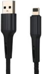 Somostel SMS-BW06 USB-A apa - Lightning apa Adat és töltő kábel - Fekete (1m) (025700) (025700)