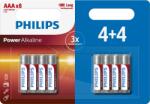 Philips Power Alkaline LR03P8BP/10 háztartási elem Újratölthető elem AAA Lúgos (871258164413) (871258164413)