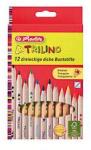 Herlitz Trilino vastag natúrfa 12db-os vegyes színű színes ceruza (10412062) (10412062)