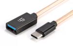 ifi USB-C apa - USB-A anya 3.0 OTG Kábel - Fekete/Arany (0.12m) (TYPE-C OTG) (TYPE-C OTG)