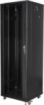 Lanberg FF01-6637-12B 19" 37U SZÉL: 600mm MÉLY: 600mm MAG: 1826mm lapraszerelt üvegajtós fekete rack szekrény (FF01-6637-12B) (FF01-6637-12B)