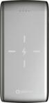 Platinet vezeték nélküli töltő/power bank, 10 000mAh, polimer, QI, 2.0 gyorstöltés, fekete (PMPB10QIB) (PMPB10QIB)