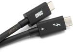 OWC Thunderbolt 4 USB-C apa - USB-C apa 4.0 Adat- és töltőkábel - Fekete (2m) (OWCCBLTB4C2.0M) (OWCCBLTB4C2.0M)