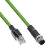 InLine 40402 kábel érzékelőhöz és működtető szervhez 2 M M12 RJ-45 Zöld (40402) (40402)
