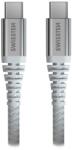 SWISSTEN 71541014 USB-C apa - USB-C apa Kevlár Adat- és töltőkábel 1, 5m - Fehér (71541014) (71541014)
